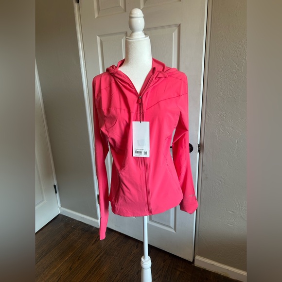 Lululemon Athletica windbreaker most over Vibrant Pink jacket with hood nwt - Picture 3 of 6